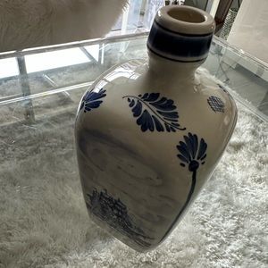 Vintage Delft Blue & White Hand Painted Holland Bottle